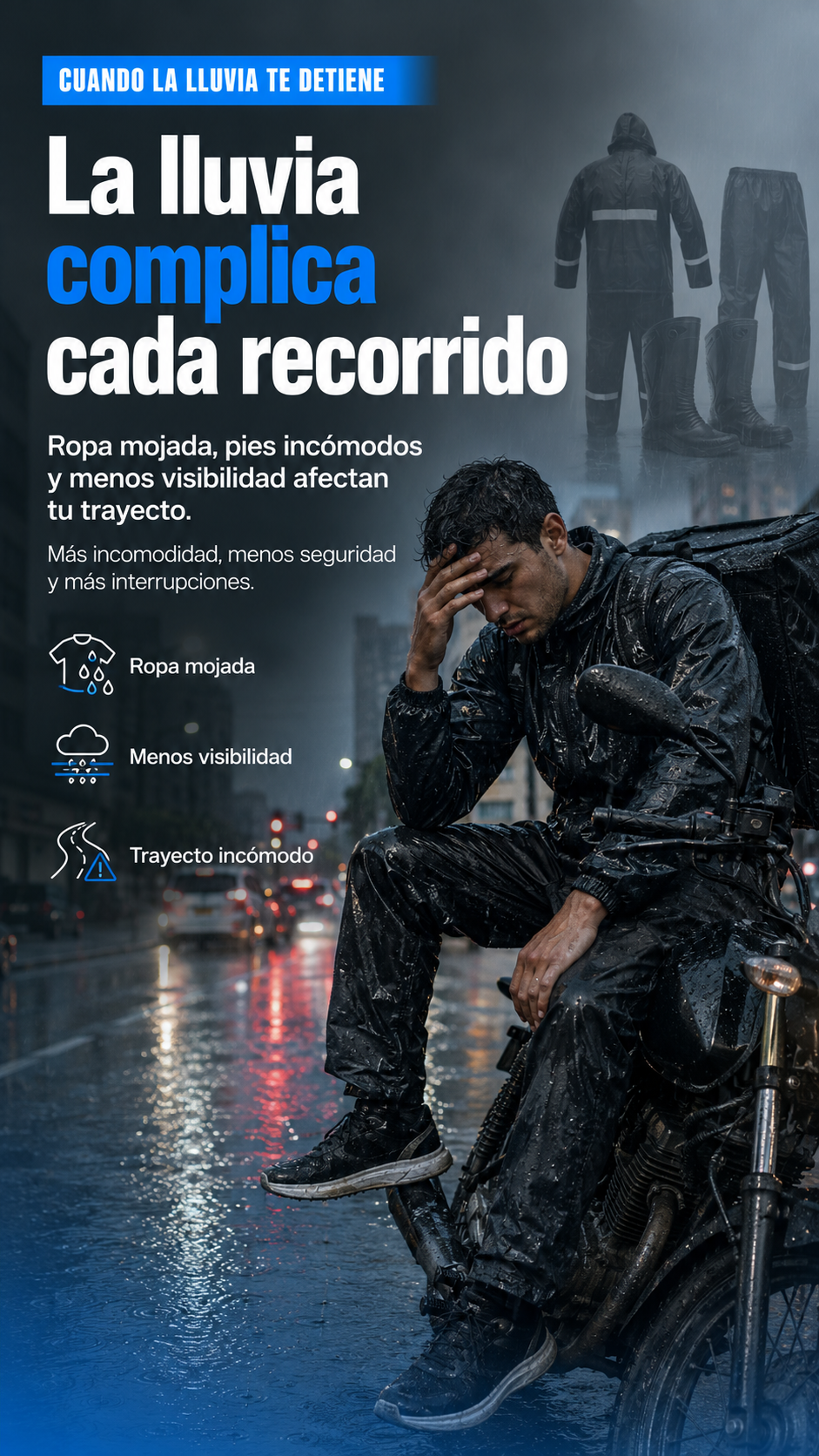 Kit conjunto impermeable botas dakar mot